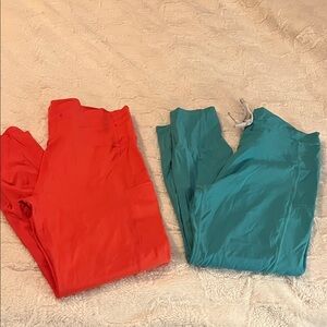 Stylish coral and teal Women's Pants Set